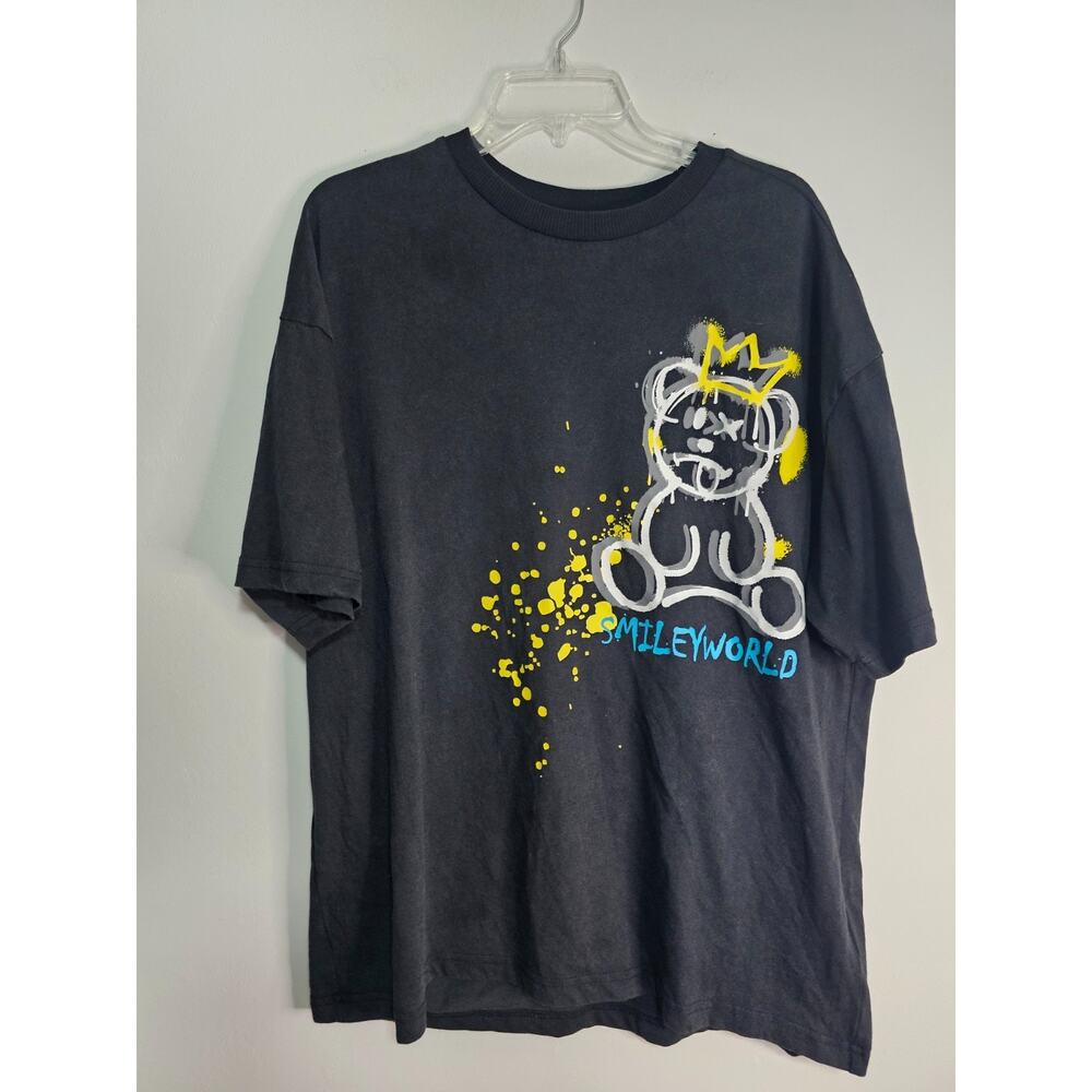 Smiley World Men’s Oversized Black T-Shirt Sz M You Decide Your Vibe Streetwear